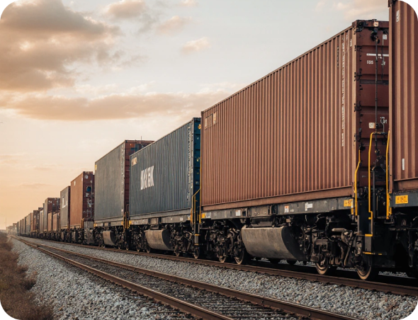 Rail container transportation